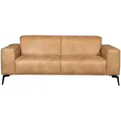 Livin24 Industriële bank 2,5-zits Vegas eco-leer beige