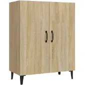 vidaXL Dressoir 70x34x90 cm bewerkt hout sonoma eikenkleurig