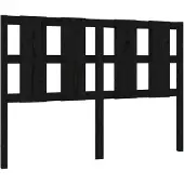 vidaXL Hoofdbord 145,5x4x100 cm massief grenenhout zwart