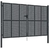 vidaXL Tuinpoort Antraciet 300x175 cm Staal