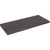 vidaXL Tafelblad 140x60x(2-6)cm behandeld eikenhout donkerbruin