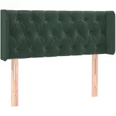 vidaXL Hoofdbord met randen 93x16x78/88 cm fluweel donkergroen