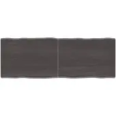 vidaXL Tafelblad natuurlijke rand 140x50x(2-6)cm eikenhout donkerbruin