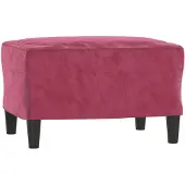 vidaXL Voetenbank 60x50x41 cm fluweel wijnrood