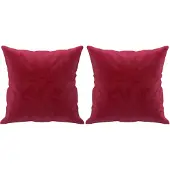 vidaXL Sierkussens 2 st 40x40 cm fluweel wijnrood