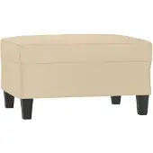 vidaXL Voetenbank 70x55x41 cm microvezelstof crèmekleurig