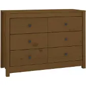 vidaXL Dressoir 100x40x72 cm massief grenenhout honingbruin