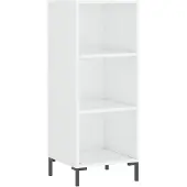 vidaXL Dressoir 34,5x32,5x90 cm bewerkt hout hoogglans wit