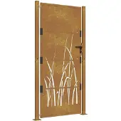 vidaXL Poort grasontwerp 100x175 cm cortenstaal