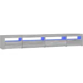 vidaXL Tv-meubel met LED-verlichting 270x35x40 cm grijs sonoma eiken