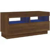 vidaXL Tv-meubel met LED-verlichting 80x35x40 cm bruin eikenkleur