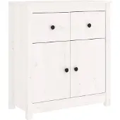 Super Merchant Dressoir 70x35x80 cm massief grenenhout wit
