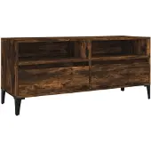vidaXL Tv-meubel 100x34,5x44,5 cm bewerkt hout gerookt eikenkleurig