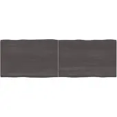 vidaXL Tafelblad natuurlijke rand 180x60x(2-4)cm eikenhout donkerbruin