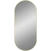 vidaXL Wandspiegel 100x45 cm ovaal goudkleurig