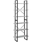 vidaXL Hoge kast 80x30x210 cm bewerkt hout grijs sonoma eikenkleurig