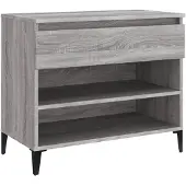 vidaXL Schoenenkast 70x36x60 cm bewerkt hout sonoma grijs