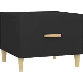 vidaXL Salontafel 50x50x40 cm bewerkt hout zwart