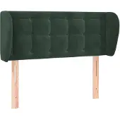vidaXL Hoofdbord met randen 83x23x78/88 cm fluweel donkergroen