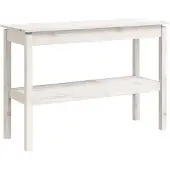 vidaXL Wandtafel 110x40x75 cm massief grenenhout wit