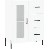 vidaXL Dressoir 69,5x34x90 cm bewerkt hout wit