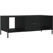vidaXL Salontafel 102x50x40 cm bewerkt hout zwart