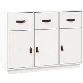 vidaXL Dressoir 100x40x75 cm massief grenenhout wit