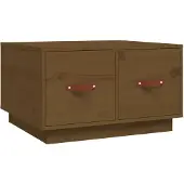 vidaXL Salontafel 60x53x35 cm massief grenenhout honingbruin