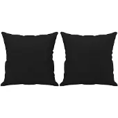 vidaXL Sierkussens 2 st 40x40 cm microvezelstof zwart