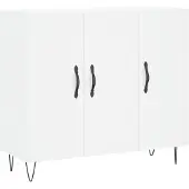 vidaXL Dressoir 90x34x80 cm bewerkt hout wit