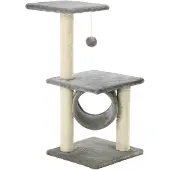 vidaXL Kattenkrabpaal met sisal krabpalen 65 cm grijs