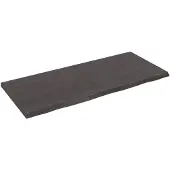 vidaXL Tafelblad 140x60x(2-4)cm behandeld eikenhout donkerbruin