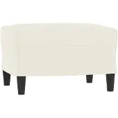 vidaXL Voetenbank 60x50x41 cm fluweel crèmekleurig