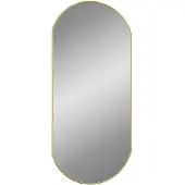 vidaXL Wandspiegel 90x40 cm ovaal goudkleurig