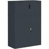 vidaXL Archiefkast 90x40x130 cm staal antracietkleurig