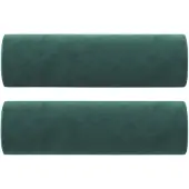 vidaXL Sierkussens 2 st 15x50 cm fluweel donkergroen