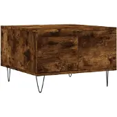 vidaXL Salontafel 55x55x36,5 cm bewerkt hout gerookt eikenkleurig