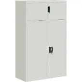vidaXL Archiefkast 90x40x145 cm staal lichtgrijs