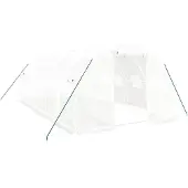 vidaXL Tuinkas met stalen frame 18 m² 6x3x2 m wit