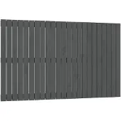 vidaXL Wandhoofdbord 147x3x90 cm massief grenenhout grijs