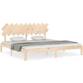 vidaXL Bedframe zonder matras massief grenenhout 200x200 cm