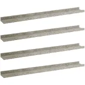 vidaXL Wandschappen 4 st 80x9x3 cm betongrijs