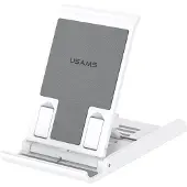 Usams Verstelbare Bureauhouder voor Smartphone en Tablet - Wit
