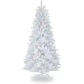 Merkloos Montreal kunstkerstboom - 150 cm - wit - Ø 83 cm - 412 tips - metalen voet