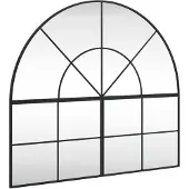 vidaXL Wandspiegel boog 100x90 cm ijzer zwart