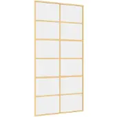 vidaXL Schuifdeur 102,5x205 cm helder ESG-glas en aluminium goudkleur