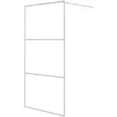 vidaXL Inloopdouchewand 100x195 cm transparant ESG-glas wit