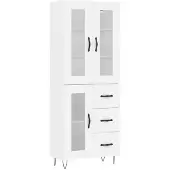 vidaXL Hoge kast 69,5x34x180 cm bewerkt hout wit