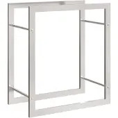 vidaXL Haardhoutrek 50x28x56 cm roestvrij staal