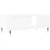 vidaXL Salontafel 90x50x36,5 cm bewerkt hout wit